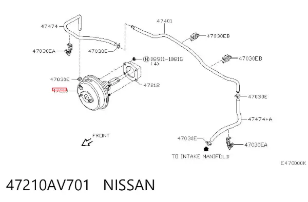 Підсилювач гальм Nissan Almera TINO