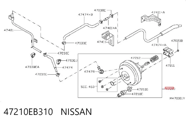 Підсилювач гальм 47210EB310 Nissan/Infiniti
