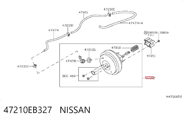 Підсилювач гальм Nissan Navara NP300 III