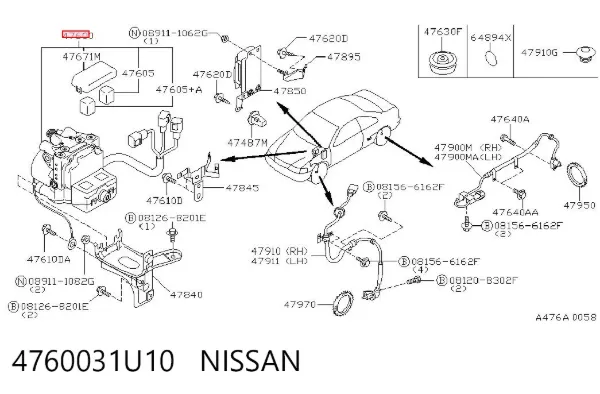 Блок АБС Nissan Maxima A32