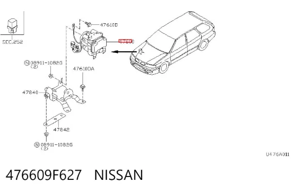 Блок АБС 476609F627 Nissan/Infiniti