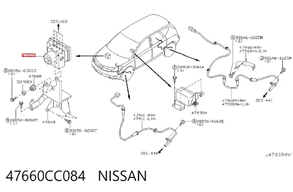 Блок АБС 47660CC084 Nissan/Infiniti