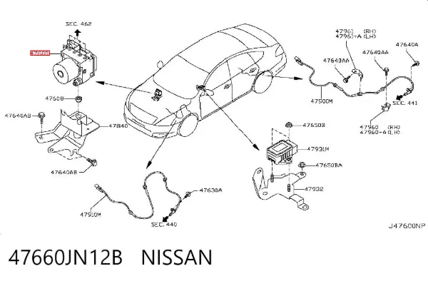 Блок АБС Nissan Teana J32