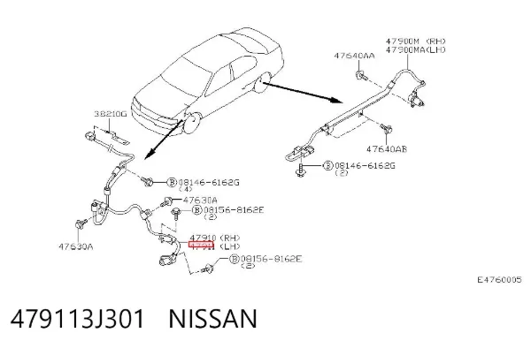 Датчик АБС (ABS) передній, лівий 479113J301 Nissan/Infiniti