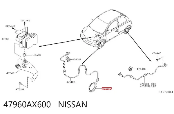 Кільце АБС (ABS) 47960AX600 Nissan/Infiniti