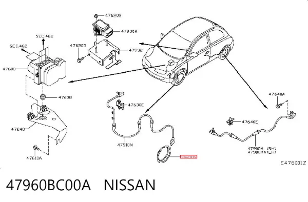 Кільце АБС (ABS) 47960BC00A Nissan/Infiniti