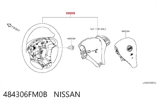 Кермо 484306FM0B Nissan/Infiniti