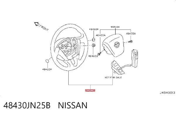 Кермо 48430JN25B Nissan/Infiniti