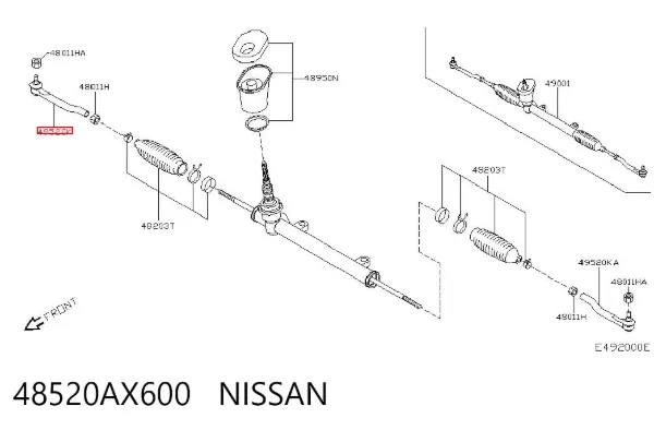 Рульовий наконечник 48520AX600 Nissan/Infiniti