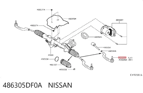 Рульовий наконечник 486305DF0A Nissan/Infiniti