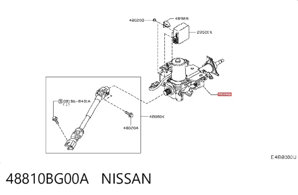 Рульова колонка 48810BG00A Nissan/Infiniti