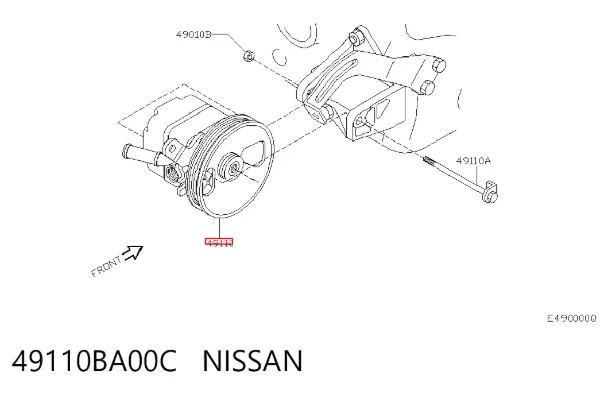 Насос ГУР 49110BA00C Nissan/Infiniti