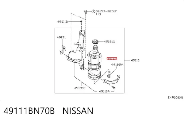 Насос ГУР 49111BN70B Nissan/Infiniti