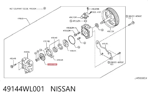  49144WL001 Nissan/Infiniti