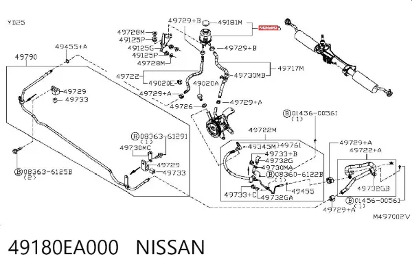 Бачок ГУР Nissan Navara NP300 III