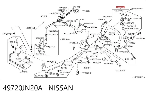 Шланг гідропідсилювача Nissan Teana J32