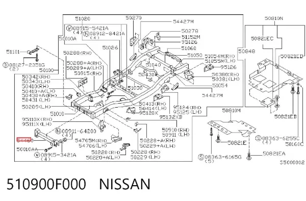  510900F000 Nissan/Infiniti