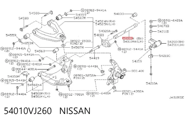  54010VJ260 Nissan/Infiniti