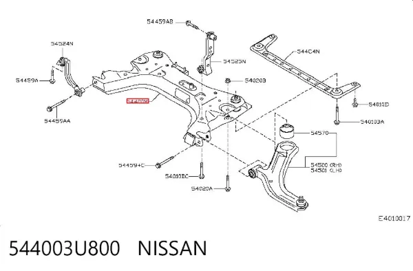 Підрамник передній 544003U800 Nissan/Infiniti