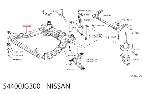Підрамник передній 54400JG300 Nissan/Infiniti