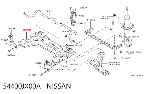 Підрамник передній 54400JX00A Nissan/Infiniti