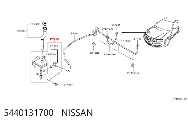 Бачок омивача 5440131700 Nissan/Infiniti