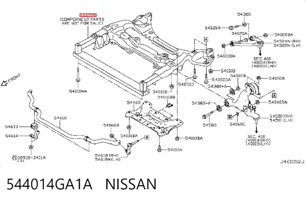Підрамник передній 544014GA1A Nissan/Infiniti