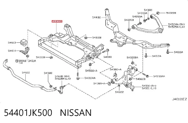 Підрамник передній 54401JK500 Nissan/Infiniti
