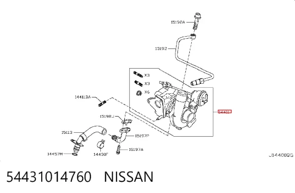 Турбіна 54431014760 Nissan/Infiniti