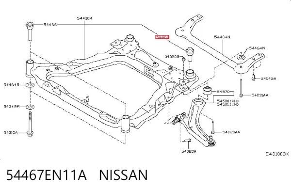 Сайлентблок передній балки/підрамника 54467EN11A Nissan/Infiniti