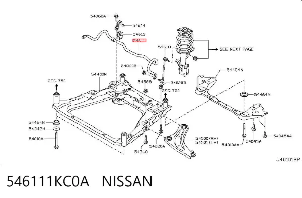 Передній стабілізатор Nissan JUKE JPN