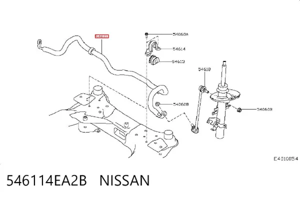 Передній стабілізатор 546114EA2B Nissan/Infiniti