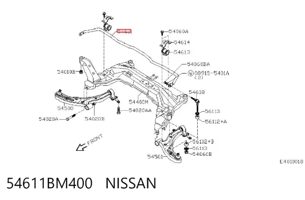 Передній стабілізатор Nissan Almera II