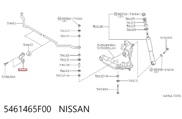  5461465F00 Nissan/Infiniti
