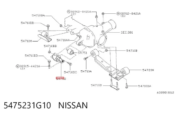  5475231G10 Nissan/Infiniti