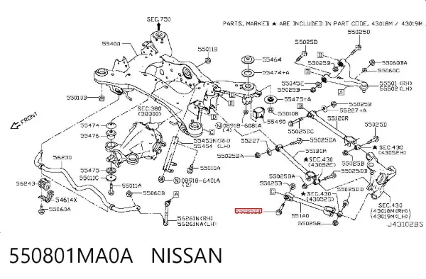 550801MA0A Nissan/Infiniti