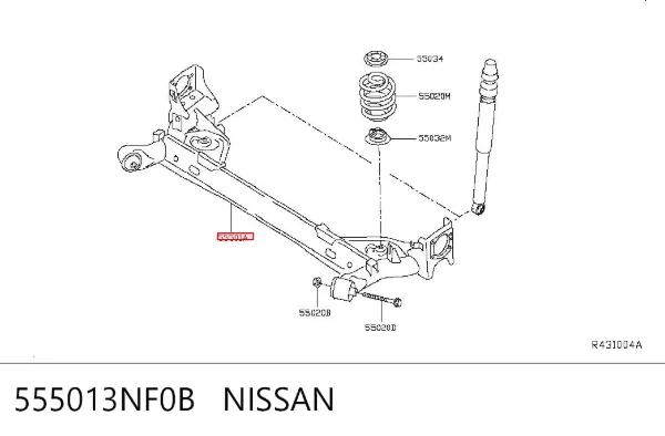 Балка задня Nissan LEAF I