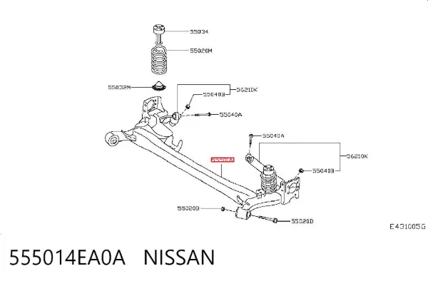 Балка задня Nissan Qashqai II