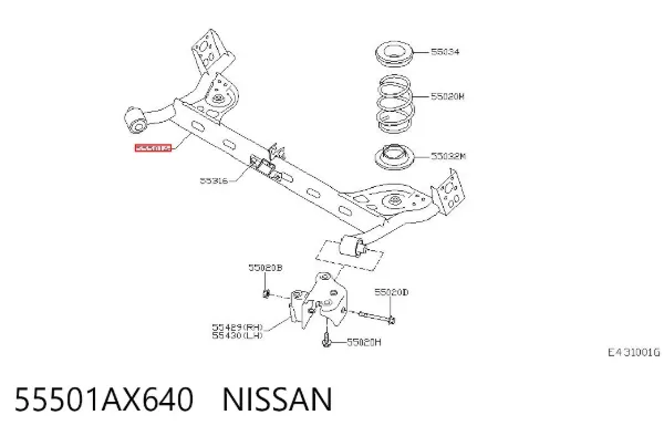 Балка задня 55501AX640 Nissan/Infiniti