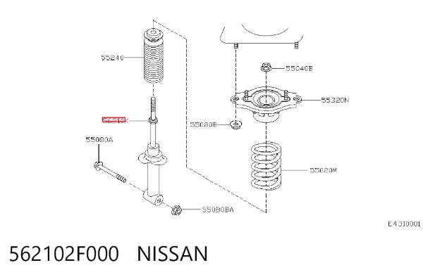 Амортизатор задній 562102F000 Nissan/Infiniti