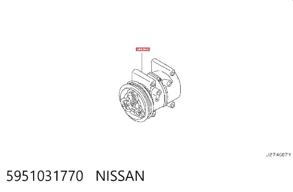 Компресор кондиціонера 5951031770 Nissan/Infiniti
