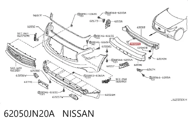  62050JN20A Nissan/Infiniti