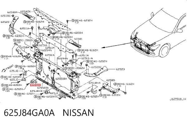  625J84GA0A Nissan/Infiniti