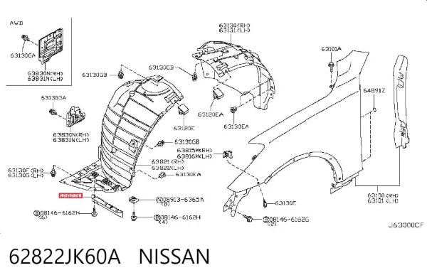  62822JK60A Nissan/Infiniti