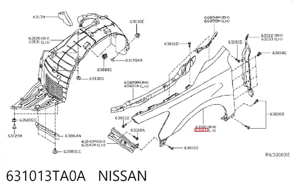 Крило переднє ліве Nissan Altima L33