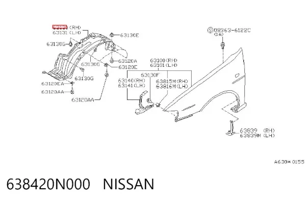 Підкрилок передній правий Nissan Almera I