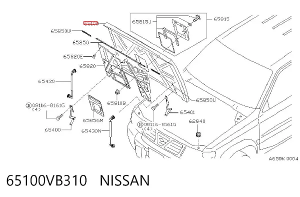 Капот 65100VB310 Nissan/Infiniti