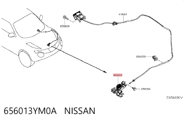 Замок капота Nissan JUKE JPN