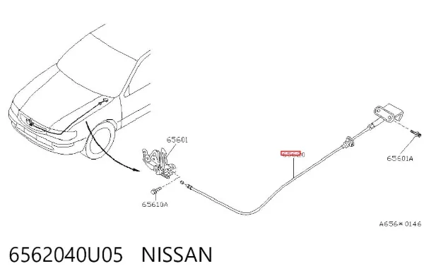 Трос капота Nissan Maxima A32