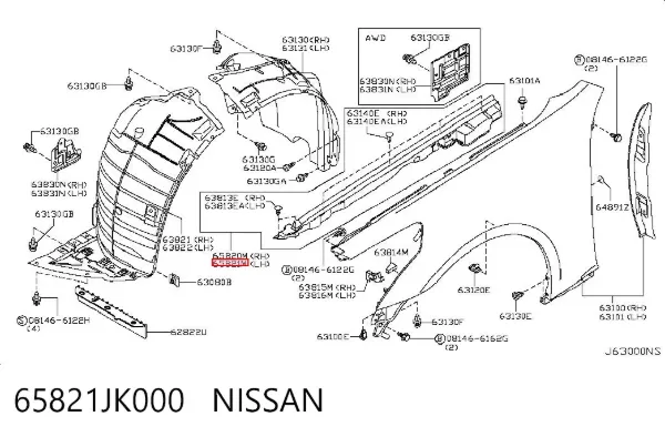  65821JK000 Nissan/Infiniti